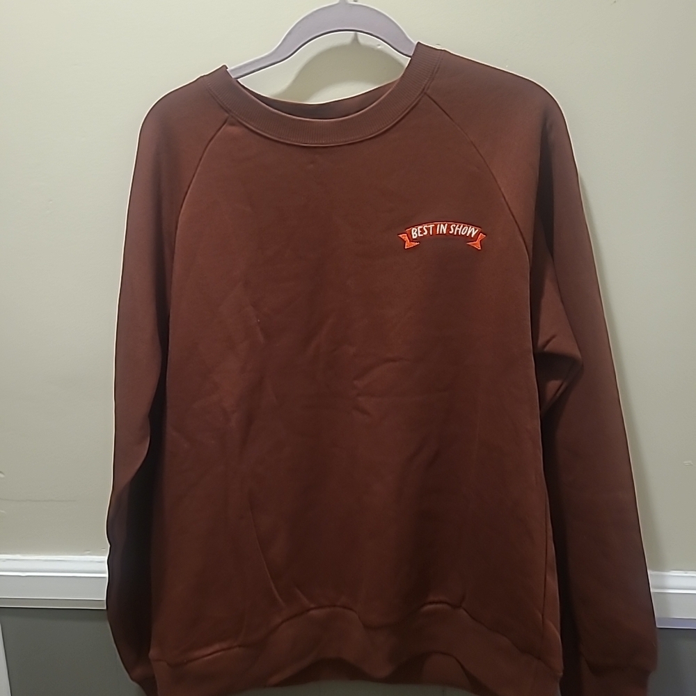 Target Cuddle Collab “Best In Show” Graphic Sweatshirt MED Brown Pullover Cozy